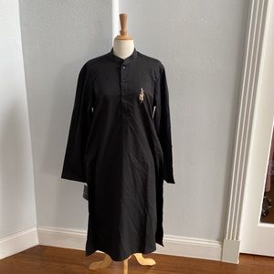 Al Ameer Mens Black Kurta Shalwar Size M‎ NWT
